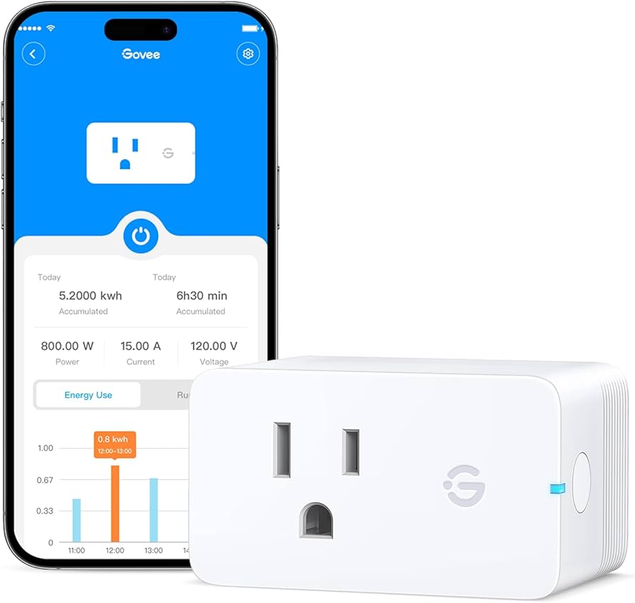 Govee Smart Plug mit Smartphone App für Energie-Monitoring