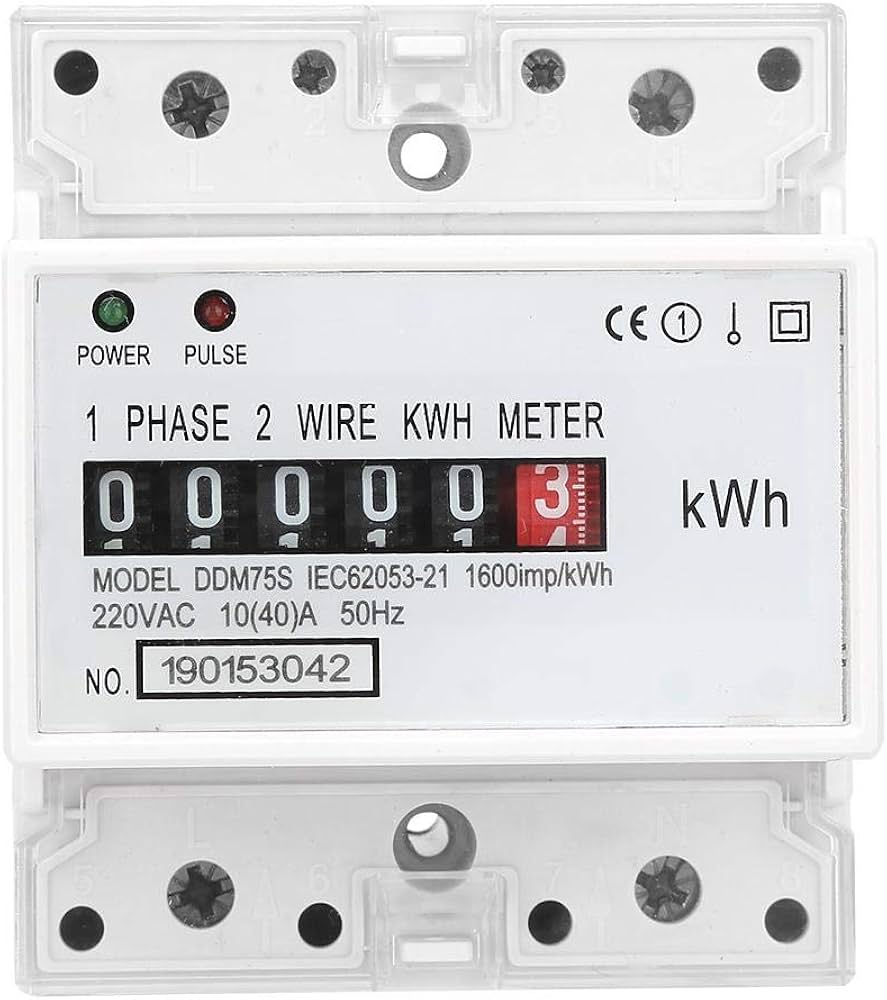 Elektronischer Einphasen-KWh-Zähler DDM75S mit digitaler Anzeige